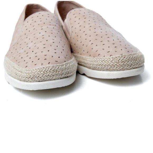 Luca Ferri Slip On Sneaker Perforated Casual Shoes Chunky Rubber Sole Pink/Beige - Picture 7 of 9